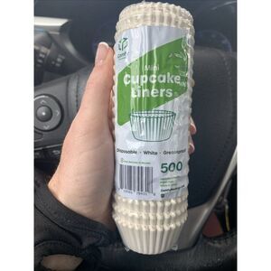 Comfy Package 500 Pcs Mini White Cupcake Liners Food Grade & Grease-Proof Bak...